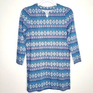 Coolibar UPF 50+ Tunic Dress Cover-up 3/4 Sleeves Large